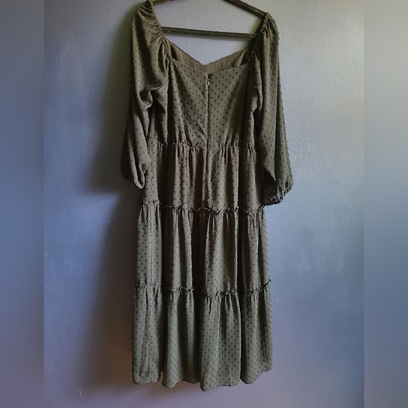 J. CREW TIERED LONG-SLEEVE MIDI DRESS IN SWISS DOT Size 12 Black - Picture 10 of 10